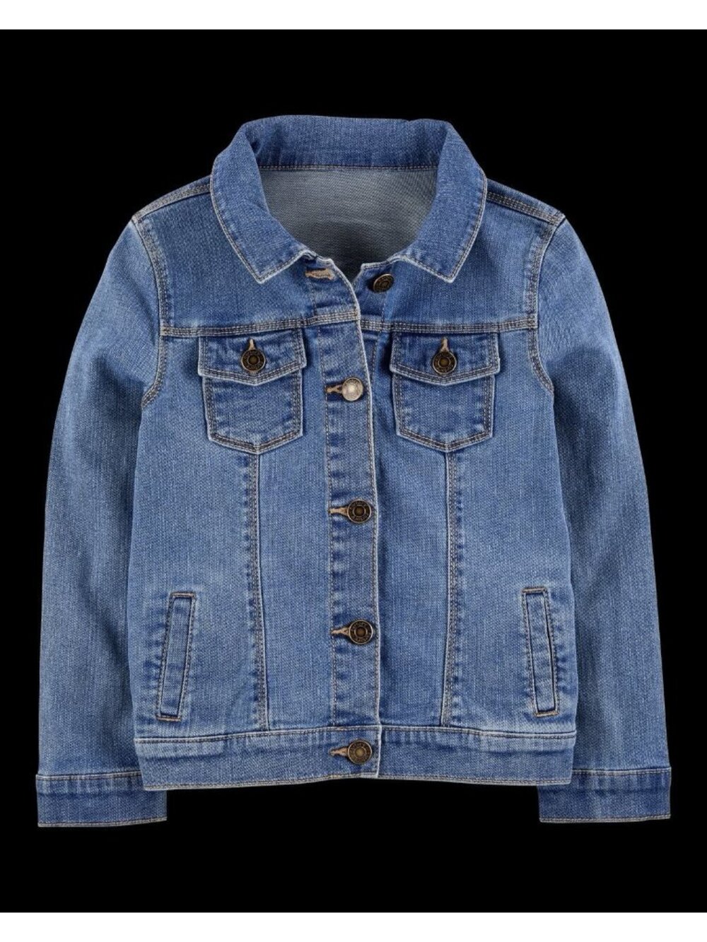 Little Girl Toddler Blue Jean Jacket Denim Cotton Coat Stretch Casual 5T 5 Cute